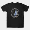 Men Black Print T-shirt Winded Is The Sailor, Drifting By The Storm No-Cut Transfer Paper Print Cotton Tshirt