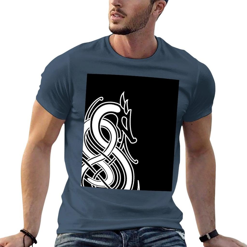 Nordic Dragon (White) Tshirt Cotton T Shirts High Quality T Shirt For Unisex 100 Percent Cotton Unisex T Shirt Summer Tshirt