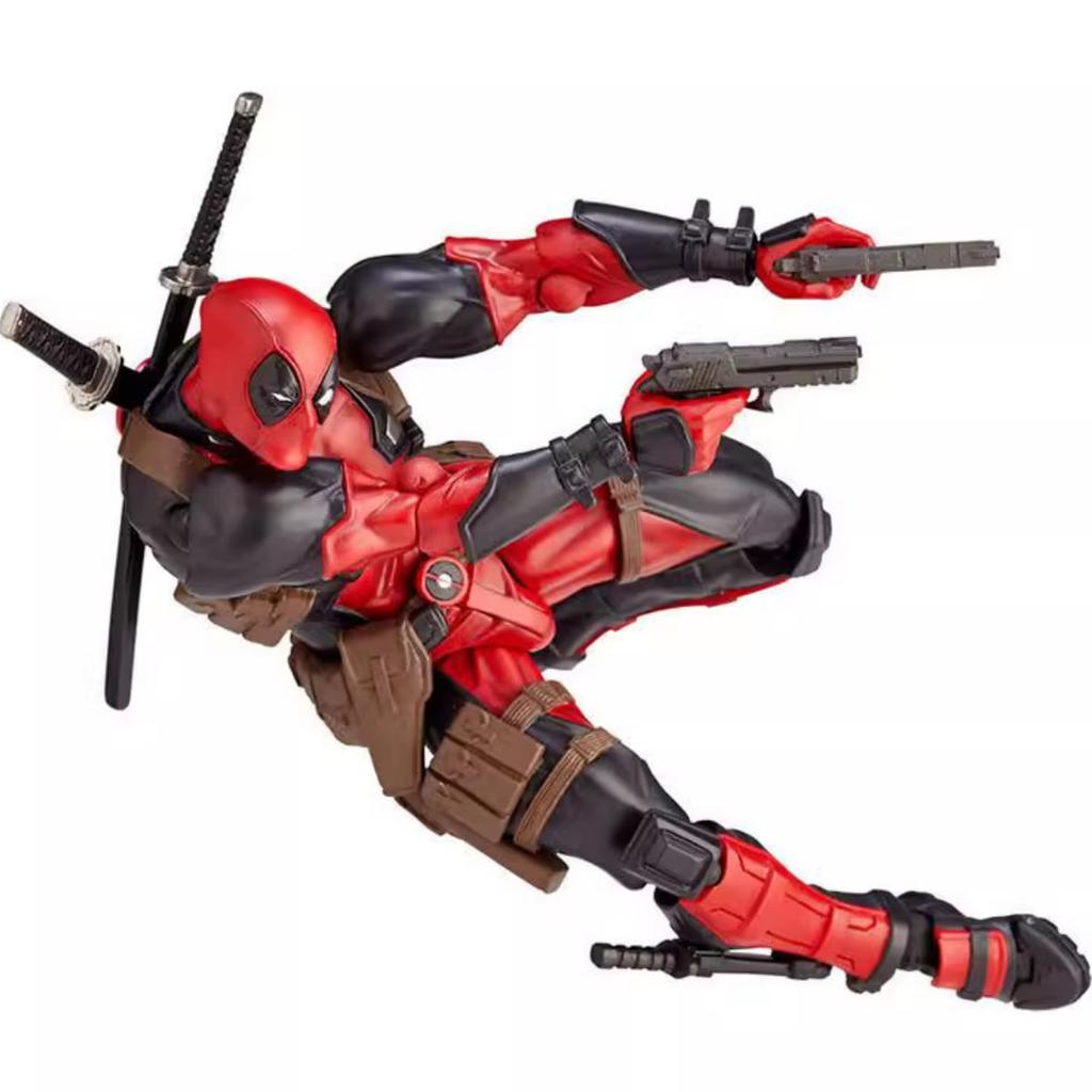 Marvel Deadpool and Wolverine Action Figure Set, Superhero Collectible Figures, Includes Interchangeable Head and Hand Parts