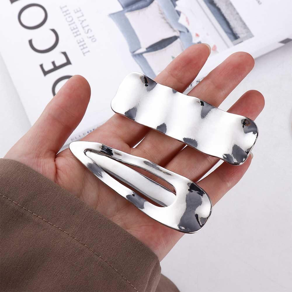 Rectangle Korean Style Metal Hair Pins Fix Fringe Barrette Side Bangs Hair Clips Punk Hair Clips