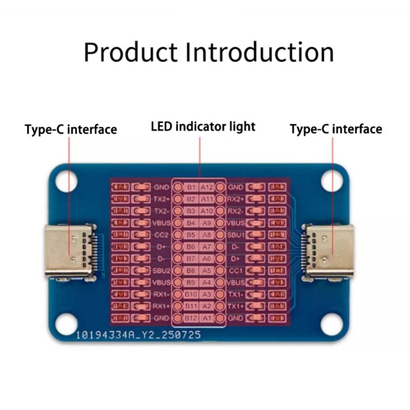 Portable Type C Connector Diagnostic Tool with LED Display For Pin Fault Detection And Cable Maintenance