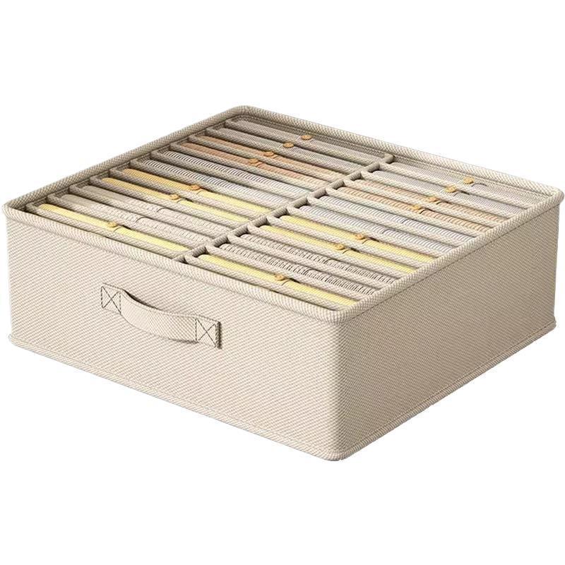 Foldable Storage Box for Clothes, Underwear & Socks - Household Organizer with Divided Compartments for Dormitory Drawers