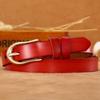 Light Gold Button Head, Women'S Thin Belt, Women'S Casual Cowhide Belt, Belt.