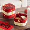 Luxury New Year Snack Platter Rotating Divided Storage Box Zodiac Horse Cheese Fruit Box  Wedding