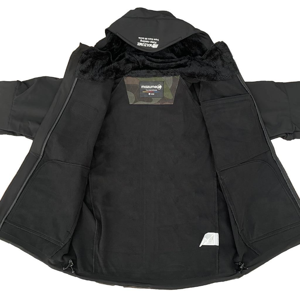 mazume Wind Cut Jacket Double Tone Black x Camo L MZFW-755-03