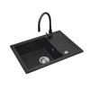 Bali Sink (62X44) 1B1D Black Flessi Tap