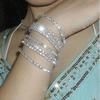 Fashion Jewelry Super Flash Multi-Row Diamond Bracelet Full Diamond Elastic Bracelet Bridal Rhinestone Bracelet