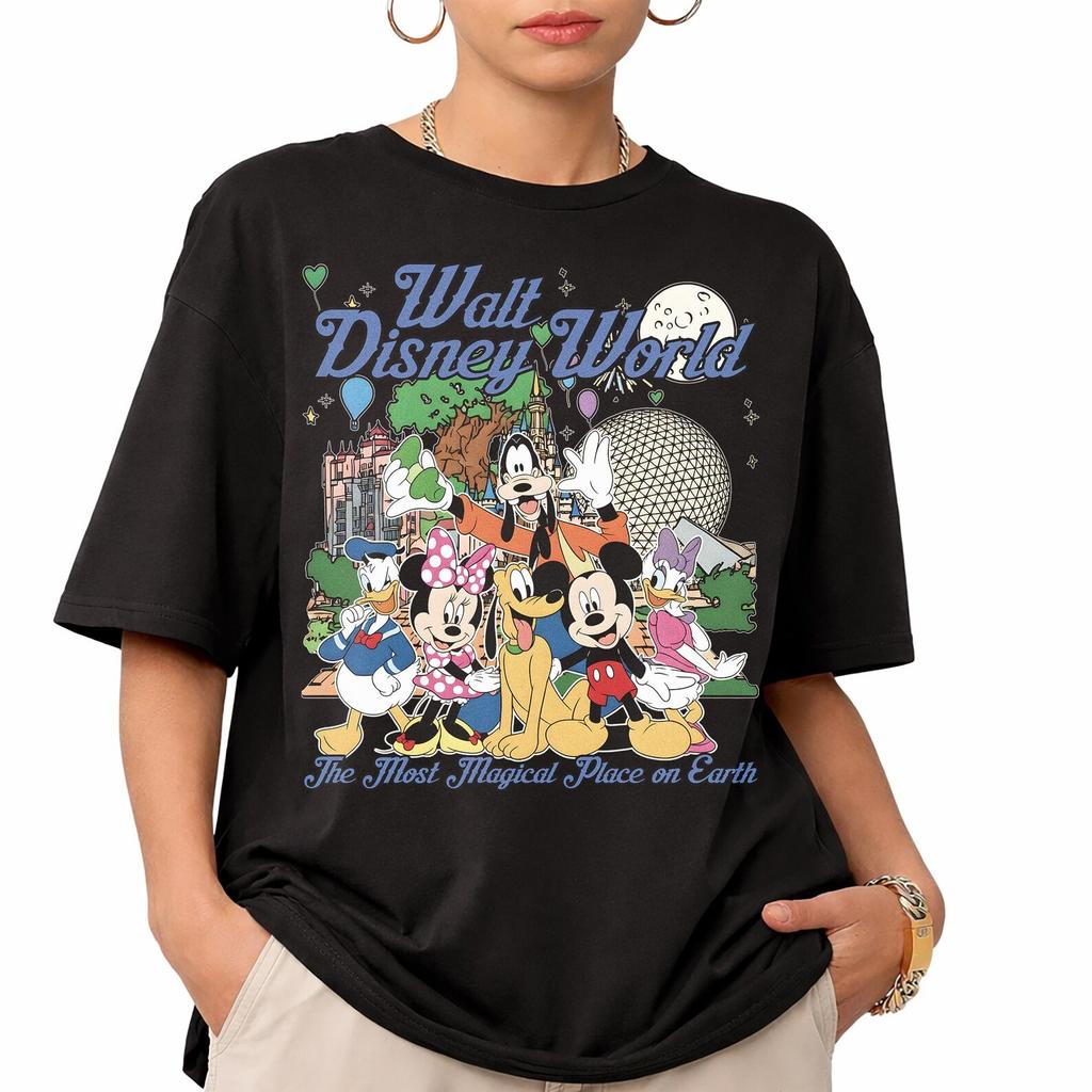 Retro Theme Park The Most Magical Place On Earth Shirt, Cartoon Mouse and Friends Shirt, Fairytale Castle Shirt, Theme Park Family Trip 2026