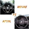 For Jeep Grand Cherokee 2014- Car Sticker Carbon Fiber Steering Wheel Cover Trim Cover Decoration Frame Interior Accessories