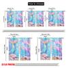2pcs,2D plane printing Curtains&Window Treatment Mermaid Lagoon 100% Polyester (without rod) Outdoor Decorations Use for