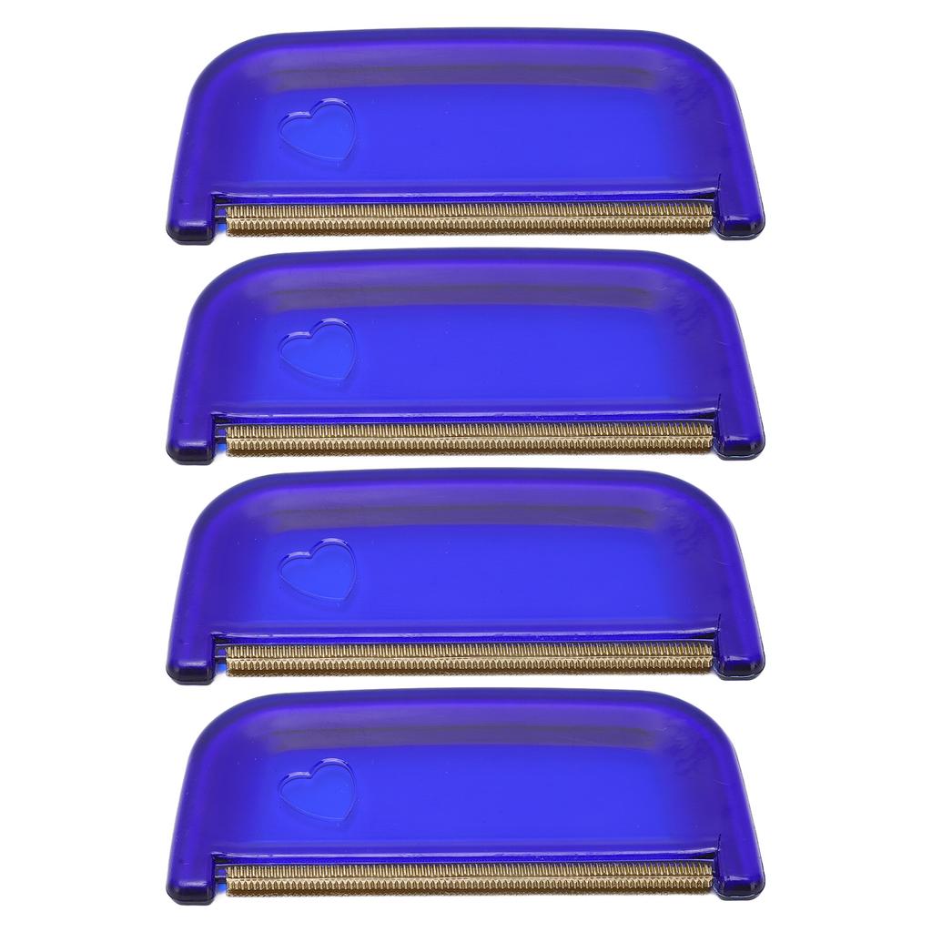 4 Pcs Fabric Sweater Comb Blue Light Weight Portable Small Clothes Ball Remover Sweater Fabric Shaver