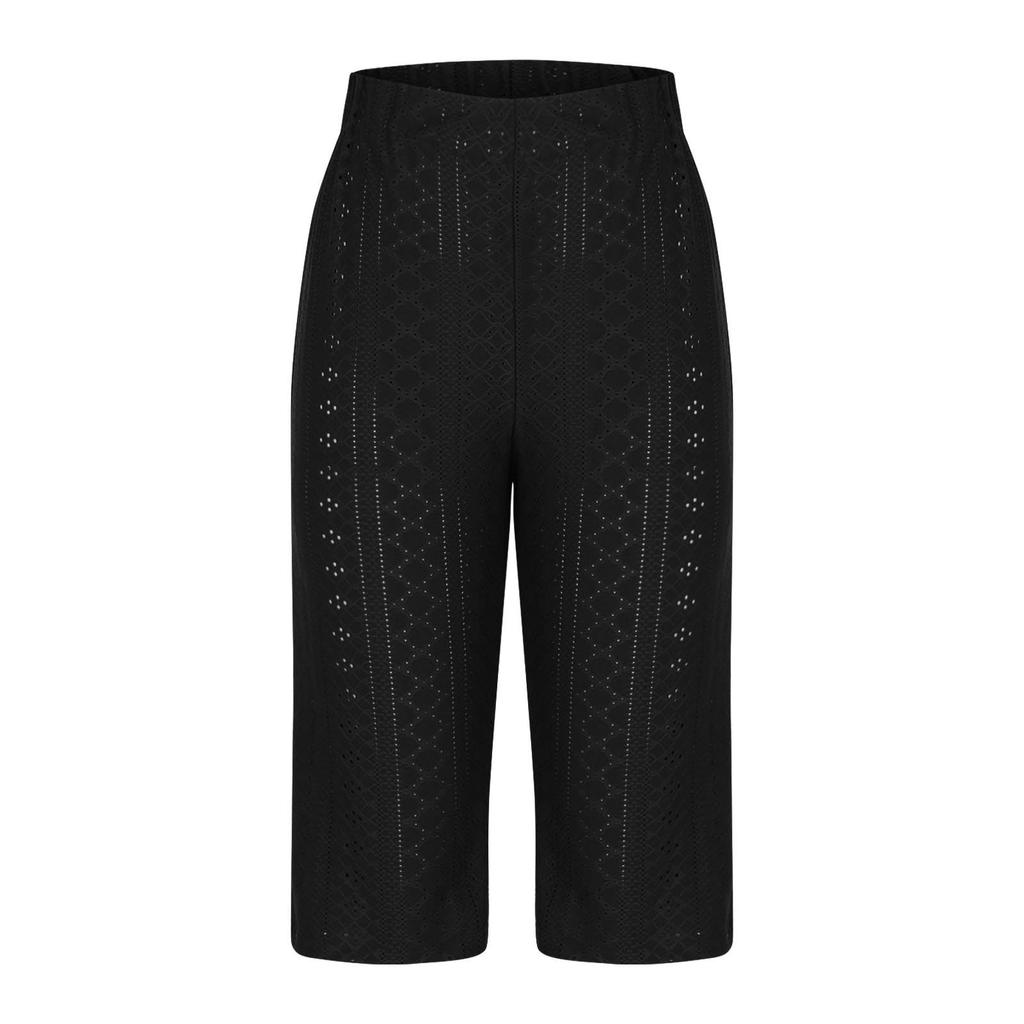 Women’s -Colored Simpled - Lock Bottoming Yoga Pants, Wearable As Outer Cropped Trousers