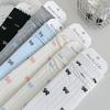 White Socks Pure Cotton Stacking Socks Lace Bow Cute Girl Spring And Autumn Thin Cotton Medium Tube Socks Women