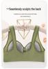 Red Polka Dot Wire-Free Push-Up Bra for Middle-Aged & Elderly Women