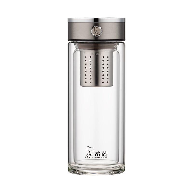 Xinuo XN-628L Antibacterial Double-Layer Tea Infuser Glass Cup