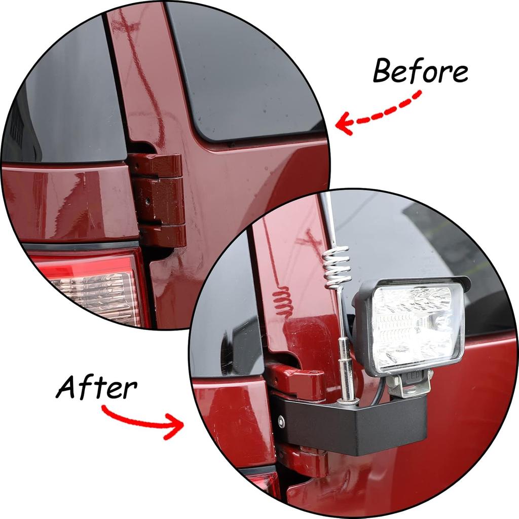 Držák antény pátých dveří a držáky pro montáž LED světla na kapotu pro Toyota FJ Cruiser 2007-2021