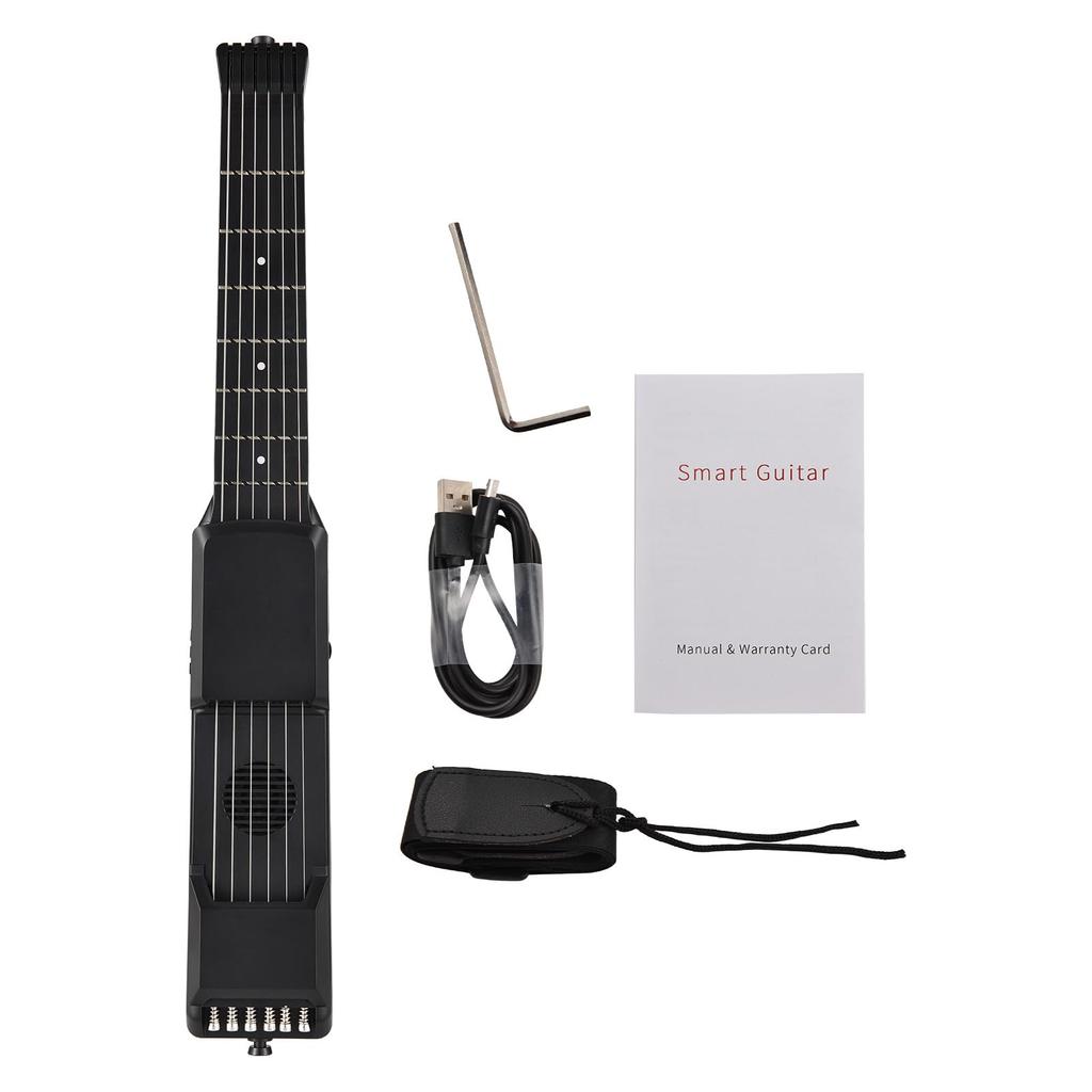 Btuty Smart Electric Guitar 7 Fret Digital Tuner Metronome Portable MIDI Folk Guitar Cap Included Beginner Travel