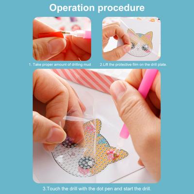 DIY prințesă diamant pictură autocolant educațional pentru ameliorarea stresului model clar Părinte-copil diamant art