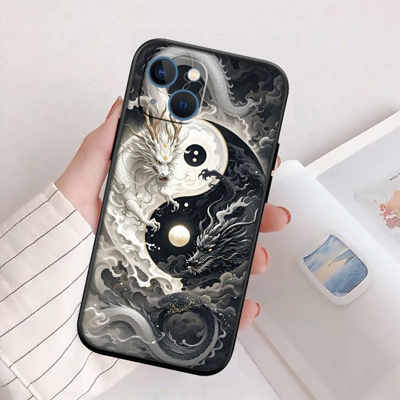 QE7 Chinese Dragon New High-End Shell Phone Case for iPhone SE X XS XR 16E 17 11 Pro Max 8 7 6 6s Plus Air