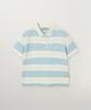 Seteo (W) Apero Striped Pique Short Sleeve T-Shirt Sky Blue