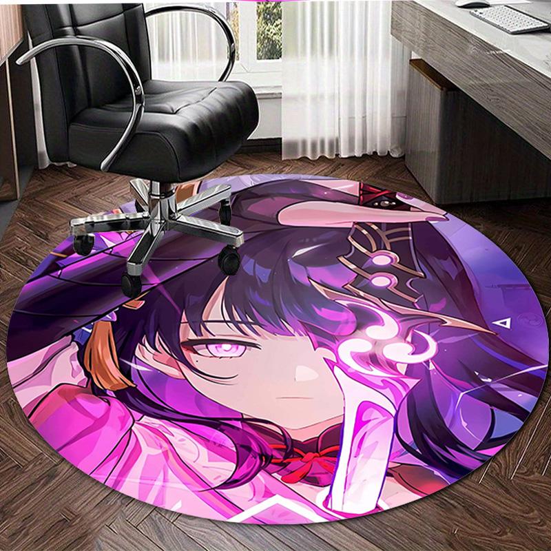 1pc Genshin Impact Beelzebul1 Design Printed Area Round Carpet for Bedroom Living Room Home Decor Rugs Mat Non Slip Mat Rug for Bedside