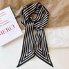 Headband Wraps Female Neckerchief Stripe French Korean Style Small Long Scarf Hair Accessories Bag Decor