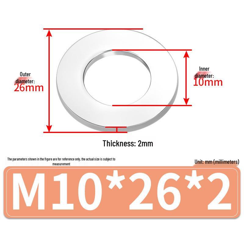 Jin Juntai Thick & Thin Stainless Steel Flat Washer, Round M10-M36