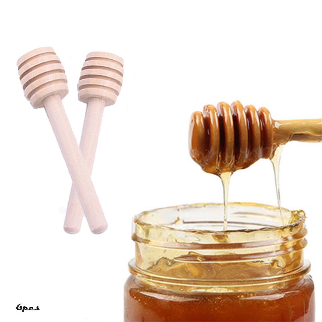 Wood Honey Sticks Honey Stirrer Honey Wand Tool for Honey Jar Dispense