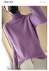 Autumn/Winter 2024 High-Neck Knit Pullover: Slim Fit, Solid Color, Long Sleeve