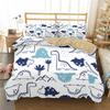 Cute Dinosaur Duvet Cover Kids 3D Cartoon Animal Bedding Set Full/Queen Microfiber Quilt Cover For Boy Girl Child Bedroom Decor