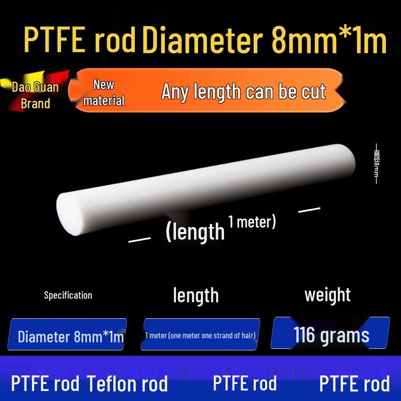 White High-Temperature Resistant PTFE Plastic Rod