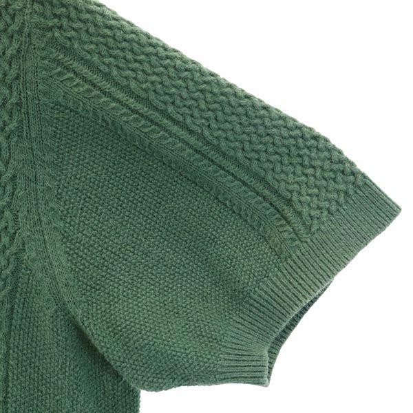Mr.GENTLEMAN Short Sleeve Sweater M Green Knit Men's Used