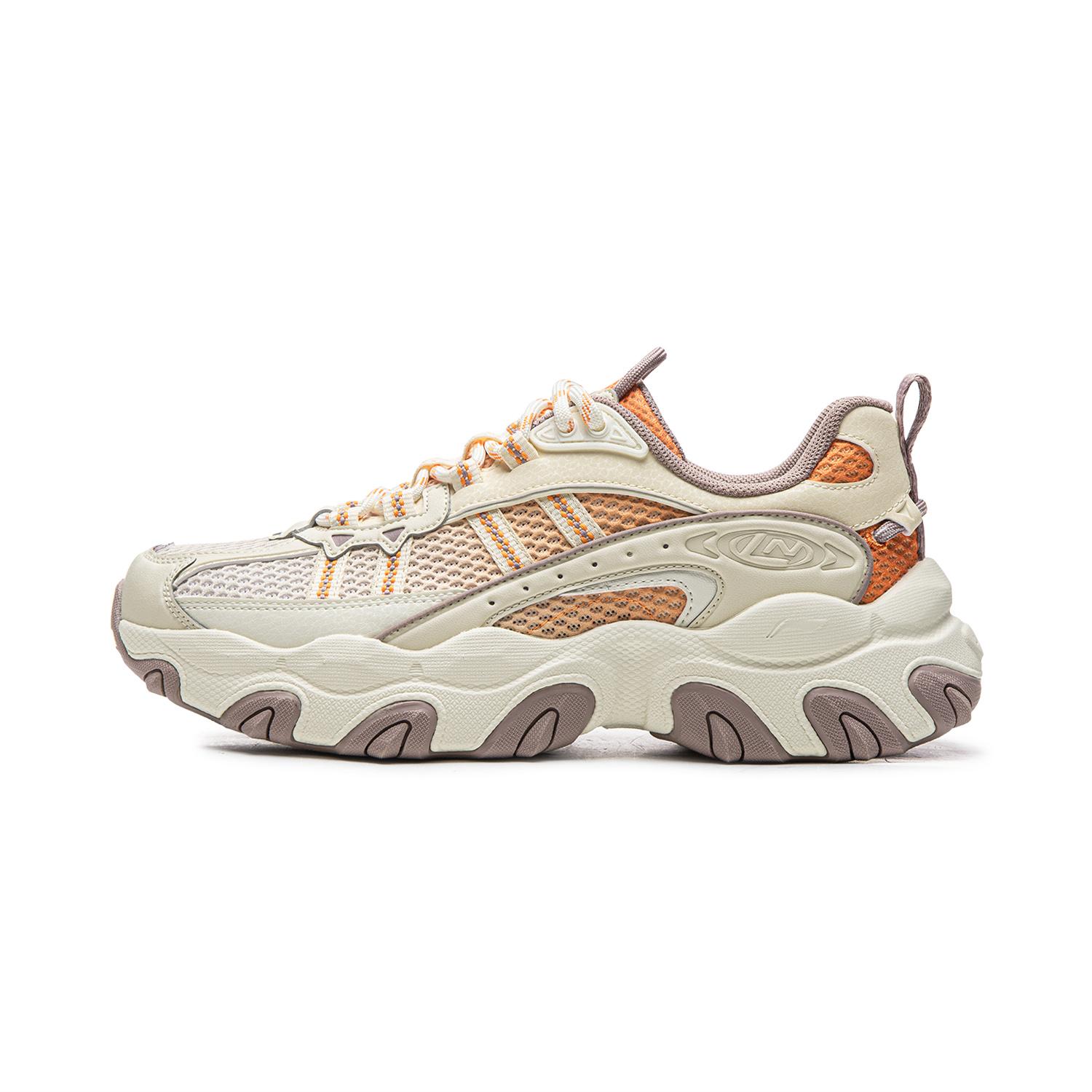 

Li Ning Cat Paw Lite3 Повседневная обувь Женская Низкая Белый Серый/Апельсиновая цедра Оранжевый AGCW186-5 36
