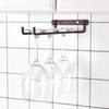 Home Bar Simple Iron Glasses Holder Fashionable Wall Mounted Wall Mounted Rack Single Row Space Saving Single Row Rack Bathroom