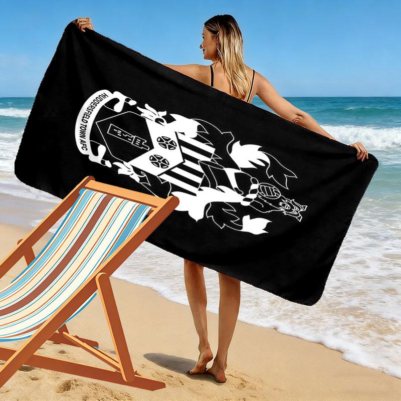 Huddersfield Logo Strandtuch, Großes Weiches Schnelltrocknendes Handtuch für Strand Camping Schwimmen
