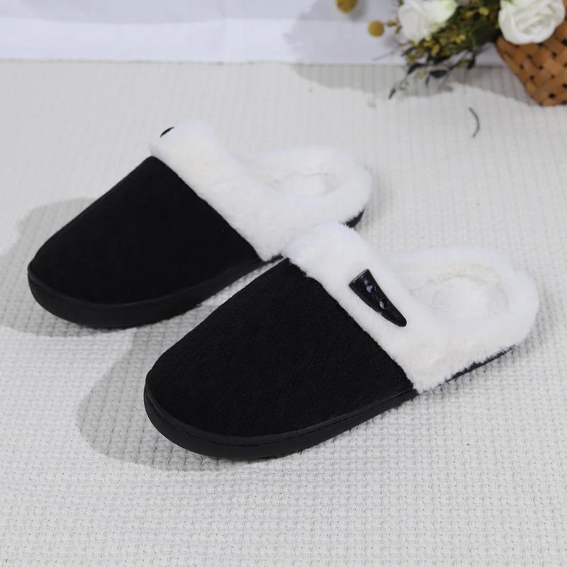 Winter Warm Slipper Women Fluffy Fur Plush Indoor Lazy Female Thermal Furry Home House Fuzzy Shoe Flat Flip Flop Male Men Ladies