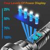 Strong Light Flashlight LED Power Display Built in Battery Outdoor Long Range Waterproof USB Charging Strong Light Flashlight