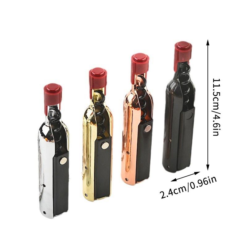 1Pcs Magnetic Folding Wine Bottle Opener Creative Shape Labor-saving Stainless Steel Red Wine Opener Beer Cap Removing Gadget