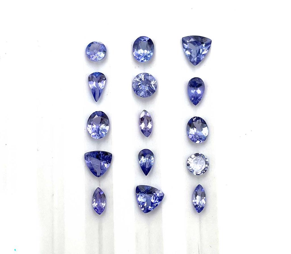 Naatural Tanzanite Mix Shape Cut Loose Gemstone Lot 18-20 Pcs 2.50-5 MM 5 CT Tanzanite Faceted Gemstone For Jewelry Making