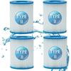 Lot de 4 filtres piscine Bestway Type II - 136 x 106 x 52 mm, cartouche ABS compatible 58383/58386/58117