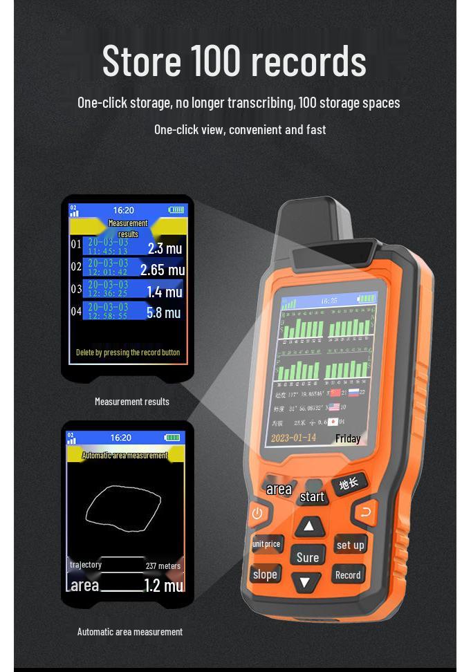 Zhuolin ZL-198 Precision GPS Land Area Meter & Acreage Counter