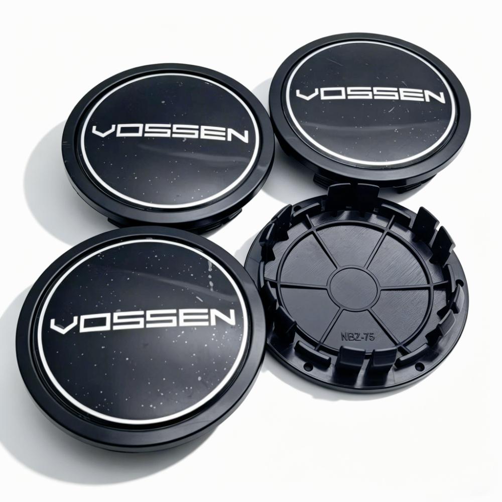 

4pcs Vossen Logo Badge Emblem Car Wheel Center Caps 75MM Clip 65MM Rim Hubcaps Dust Cover Wheels Hub Cap Replace Car Accessories Vossen Badge&4pcs NBZ75 Wheel Cap