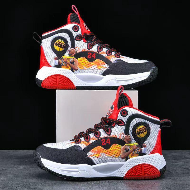 Junior High School Student Kobe Bryant No. 24 Will Ring Basketball Shoes, Men's Friction Has Sound, Wear-resistant and Non-slip Cement Actual Combat