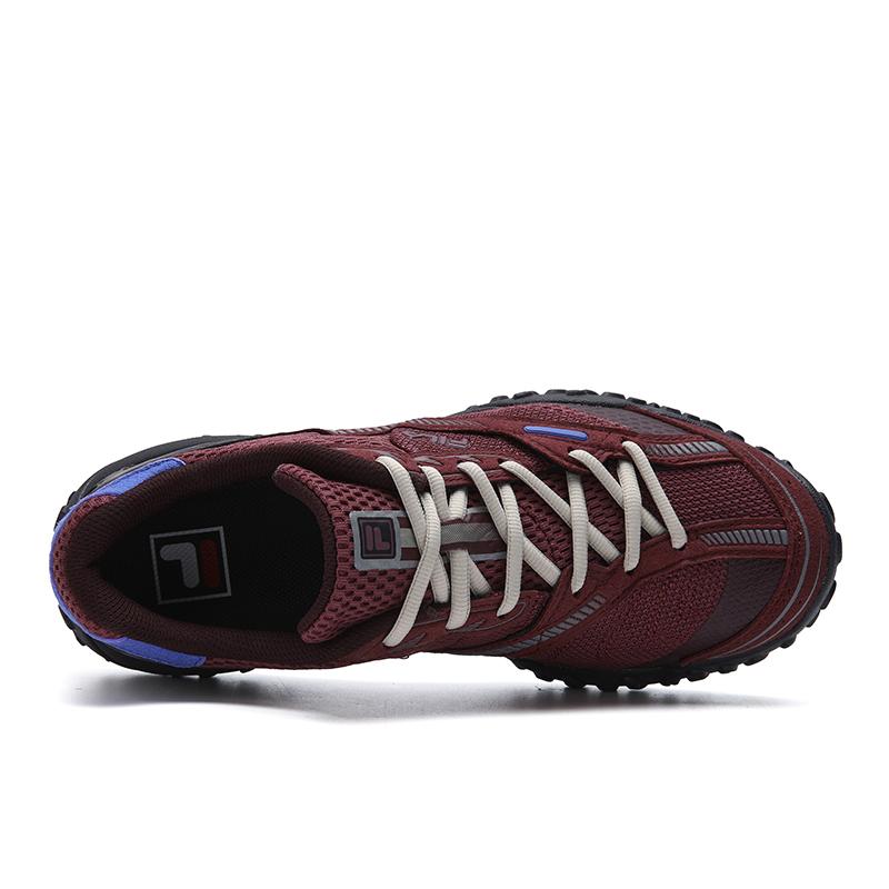 Fila ECHAPPE 2 Abrasion Resistant Lightweight Breathable Low Top Casual Shoes Women's Deep Red Bull/Pink Purple F12W612164FOZ