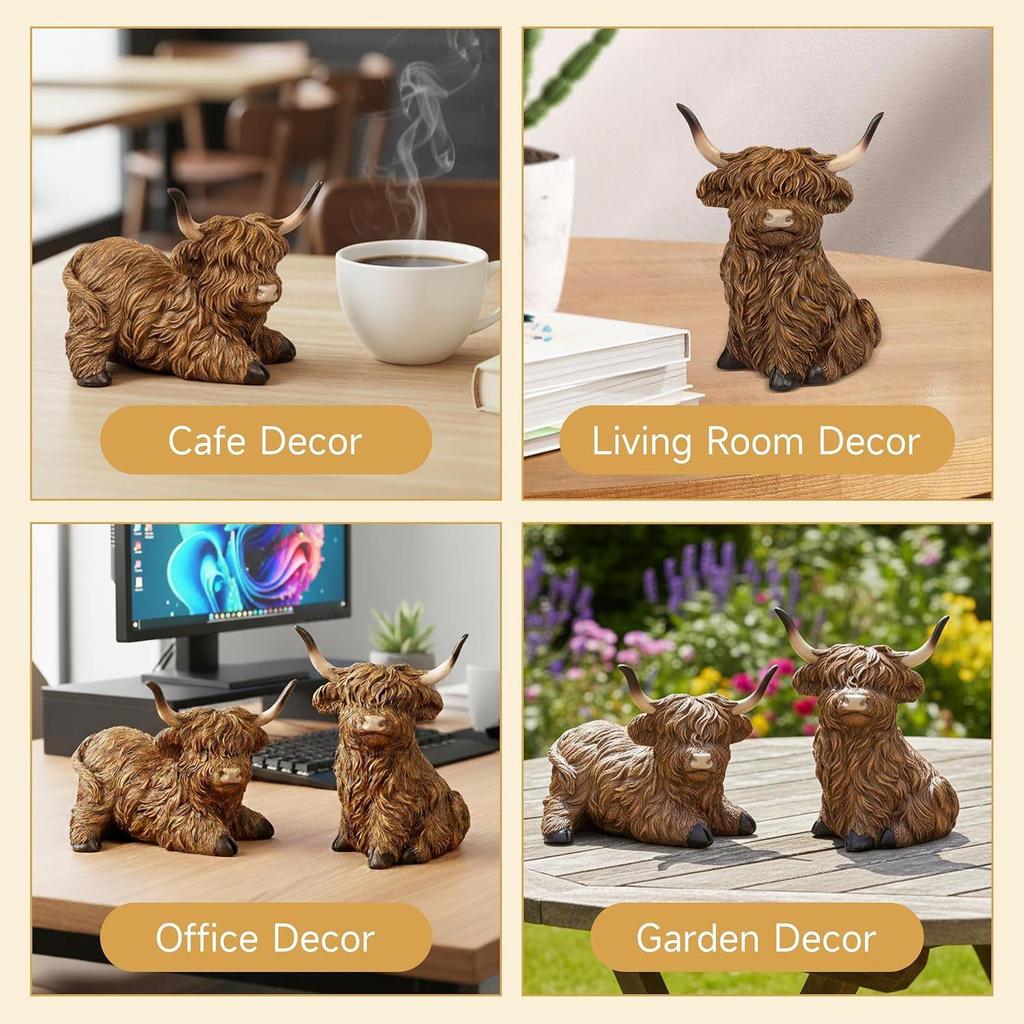 Creative Yak Resin Figurine Ornament for Home Decoration