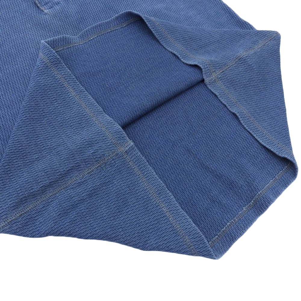 RRL Men's Long Sleeve Henley Top, 100% Cotton, Blue, Size M Tops M blueUsed