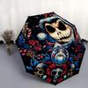 1pc Christmas Skeleton Design Durable Cartoon Folding Umbrella, Portable 3-Fold Compact Umbrella for Men and Women, Suitable for Travel or Daily