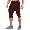 Men's Summer Color Shorts Men's Elastic Waist Sports Loose Casual Quarter Pants