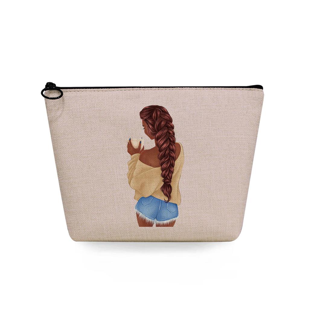 Women Sisters Print Cosmetic Bag Toiletries Organize Travel Storage Case 6726