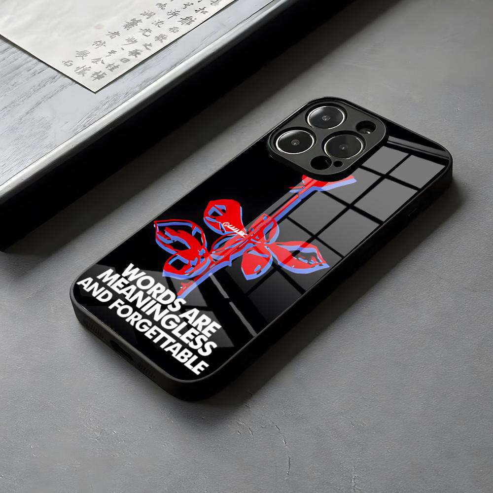 D-Depeche Mode Rock-ES Band Phone Case Glass For IPhone 16 15 14 Pro Max 13 12 Mini 11 X XS XR 8 Plus For Lovely Samsung S 25 24